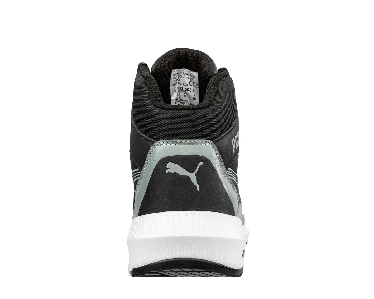 Albatros Zoom Black MID S3S ESD FO HRO SR Zapatillas de seguridad ligeras para hombre, antideslizantes, sin metal, tapa de fibra de vidrio, zapatos de trabajo