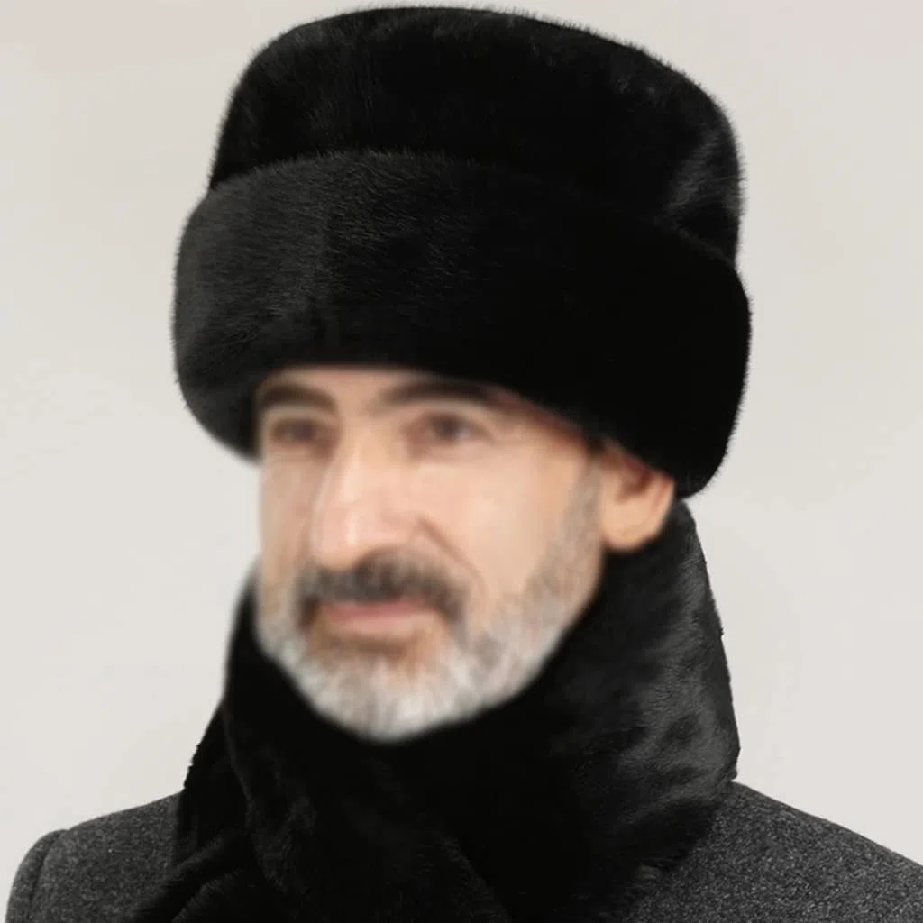 Sombrero de Invierno trampero para Hombres, Caja de Regalo con Bufanda, Soldado Impermeable Sombrero Unisex cálido Ruso Faux Piel Sombrero Gorra, Regalo para Anciano