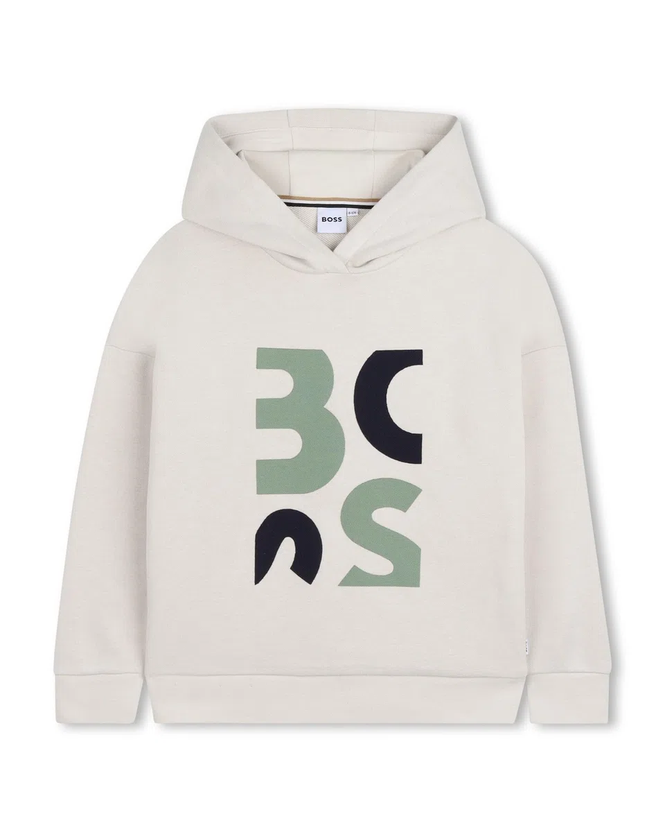 Boss Sudadera con Capucha para niño, Beige, 8 años