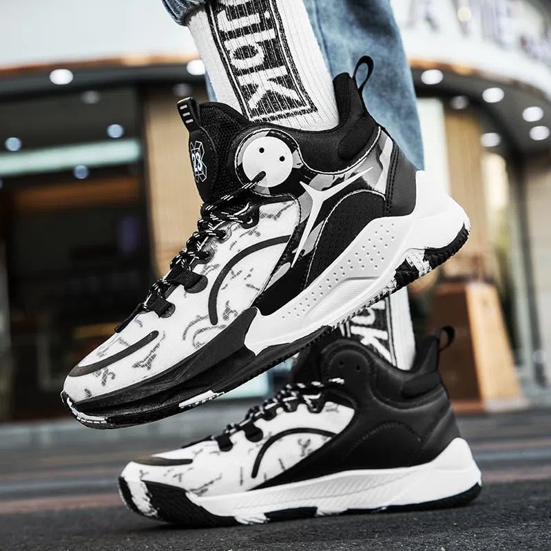 Zapatillas de Baloncesto Unisex con amortiguación, Rebote, Antideslizantes, Resistentes al Desgaste, Botas Entrenamiento Deportivas Moda for Parejas Zapatos para Caminar