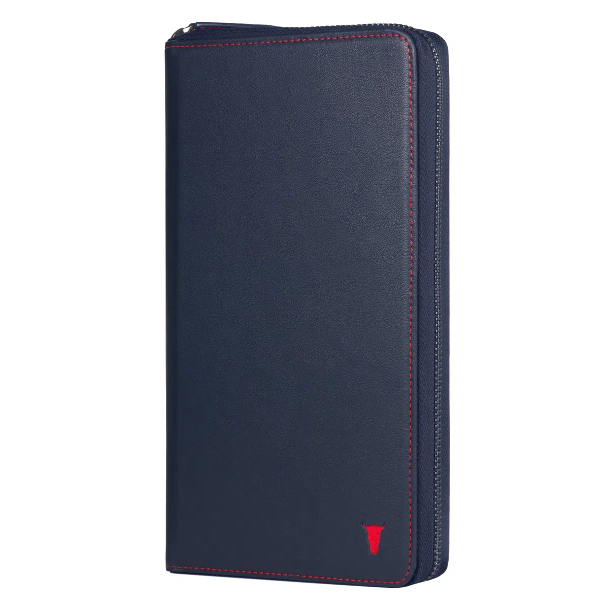 TORRO Cartera de Viaje Familia – Organizador de Viaje de Cuero de Primera Calidad/Cartera de Viaje con Soporte para Pasaporte Familia para 4 Pasaportes (Azul Marino)
