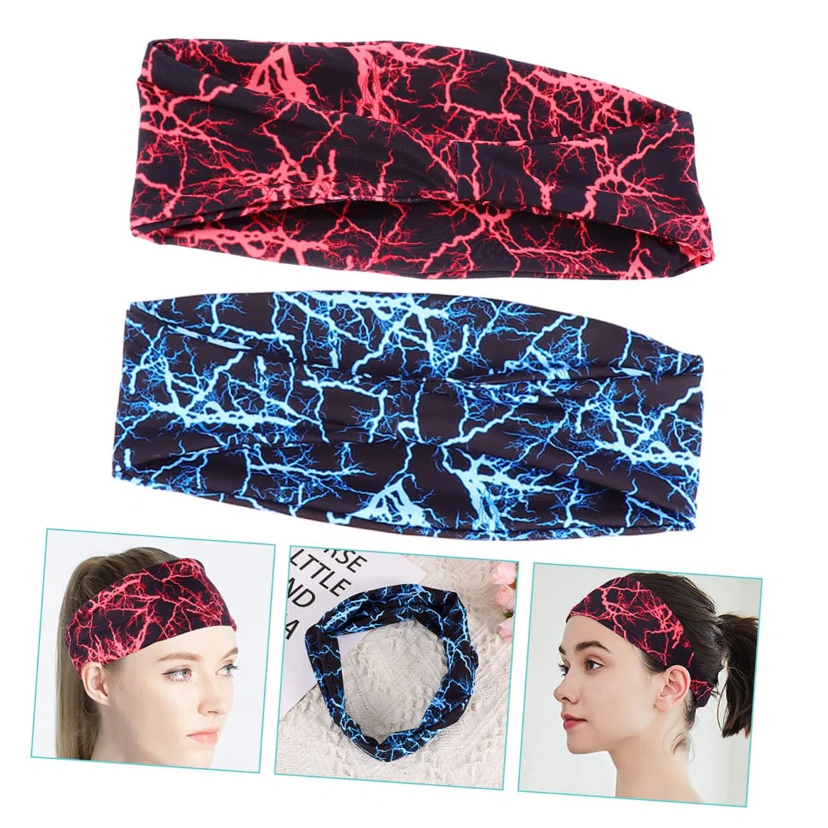 UPKOCH Cinturón Antitranspirante De Fitness Absorbente Diadema con Clips Cintas para El Pelo Venda Deportes Diadema De Gimnasio Diadema De Sudor De Entrenamiento Spandex