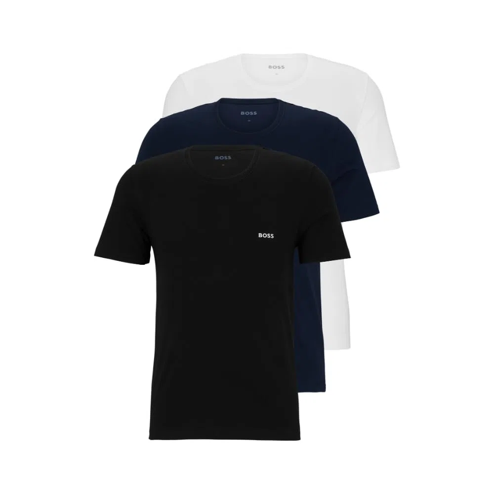 BOSS 3-pack Crew Neck Cotton Jersey T-shirts Camiseta Hombre