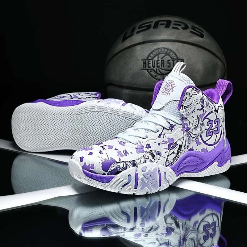 Zapatillas de Baloncesto Alto Unisex Acolchadas, Entrenamiento Casual