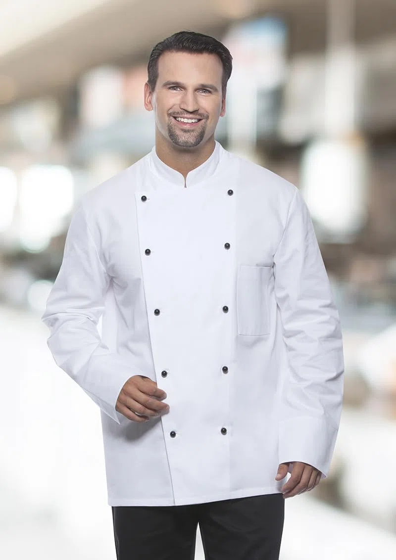 Karlowsky JM 8 PASSION THOMAS - Chaqueta de cocina, 100% algodón, color blanco, talla 44
