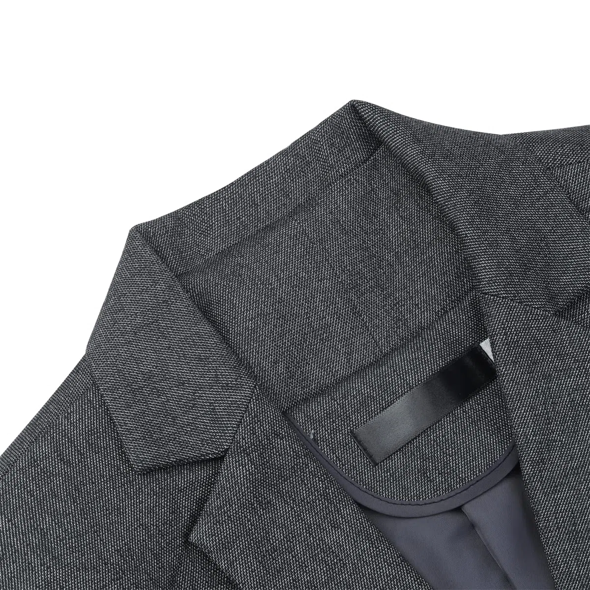 YUNCLOS Chaquetas de traje de manga larga para mujer, chaqueta formal para el trabajo, la oficina, elegante chaqueta de traje de negocios, gris oscuro, 36