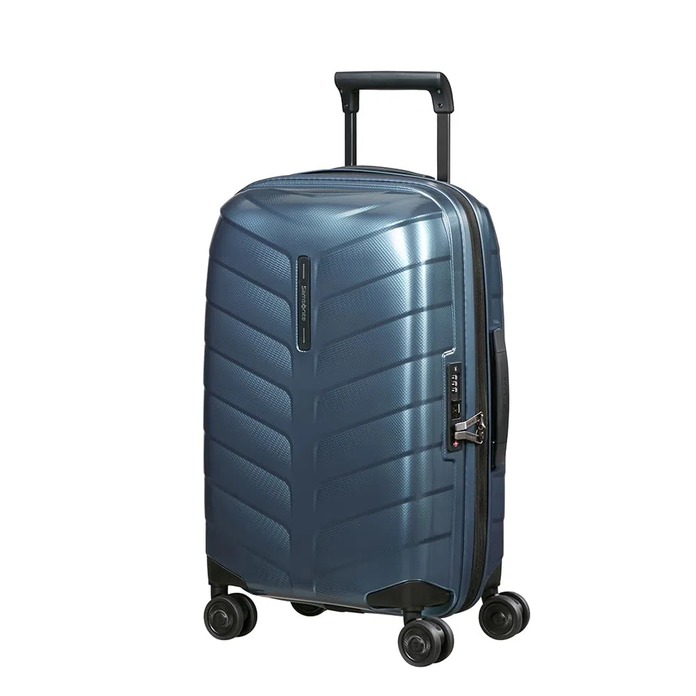 Samsonite Attrix - Spinner S, Echarlizable Hand Luggage, 55 cm, 38/44 L, Azul (Azul de Acero)