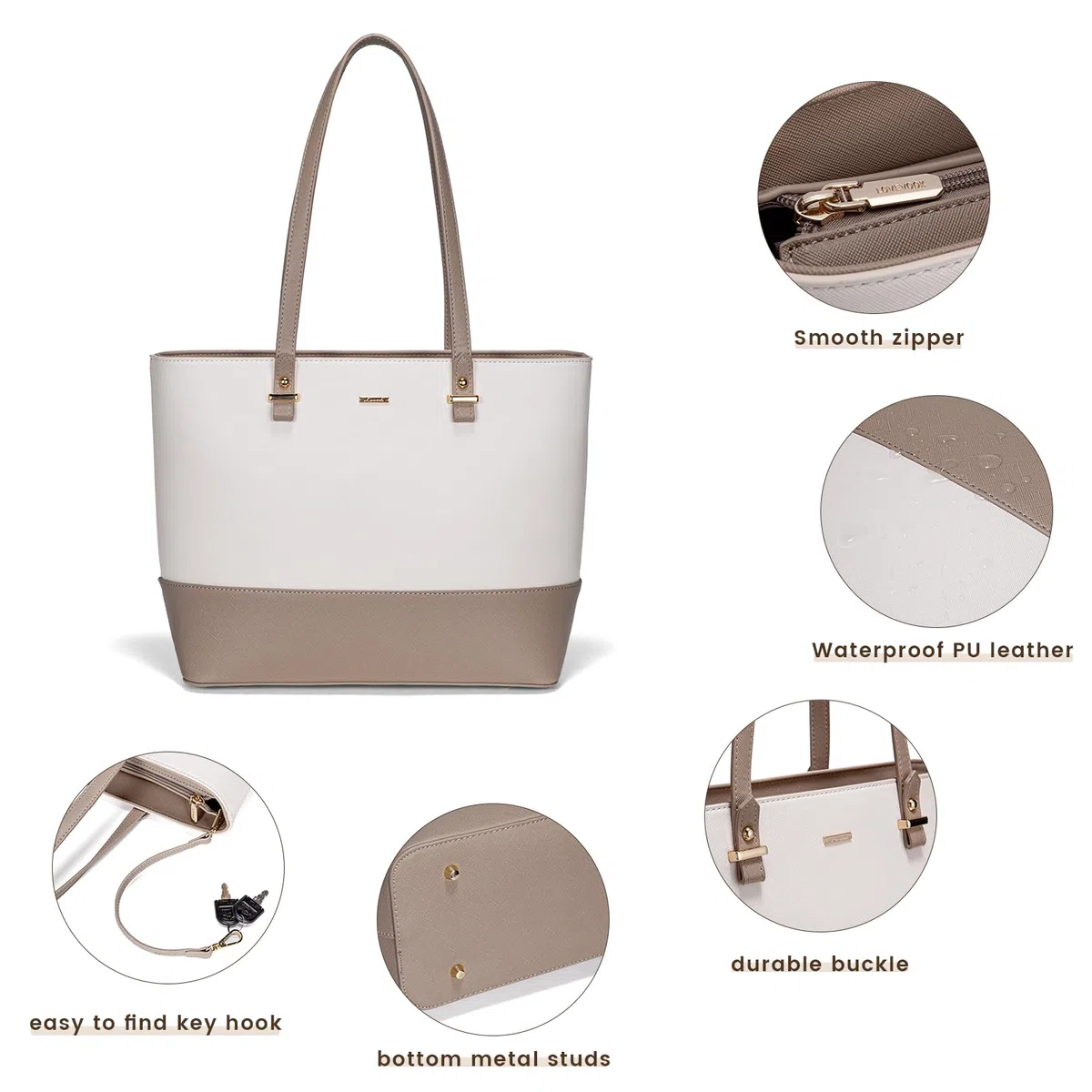 LOVEVOOK Bolso para mujer Shopper Bolso de hombro Monedero Bolso grande para mujer bolso de mano de 3/4 piezas