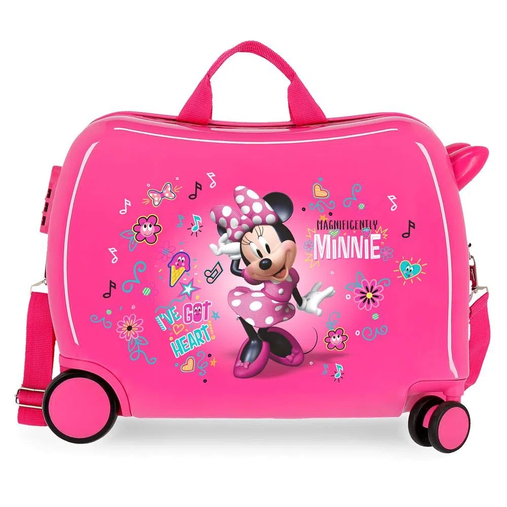 Disney Minnie Stickers Maleta Infantil Rosa 50x38x20 cms Rígida ABS Cierre combinación 34L 2,1Kgs 2 Ruedas Equipaje de Mano