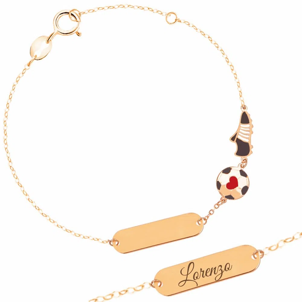 Sakrami Colección Infantil + Caja de regalo personalizada - Pulsera para Nacimientos, Bautizos y Cumpleaños - 9 quilates