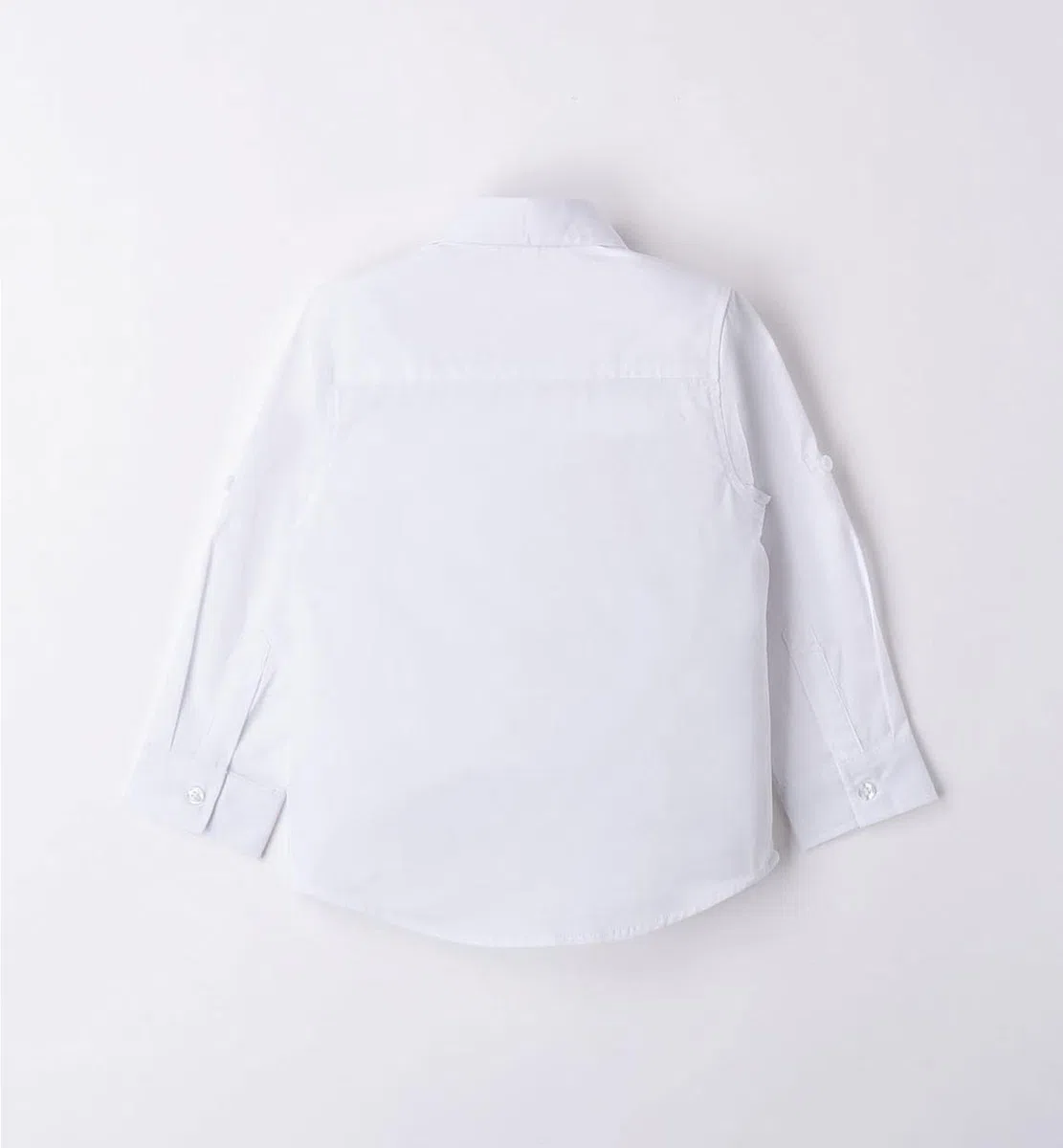 IDO Conjunto de bautizo ceremonia para recién nacido 12 meses - 74 cm con chaleco camisa y pantalón blanco a rayas azules, Color blanco., 12 meses