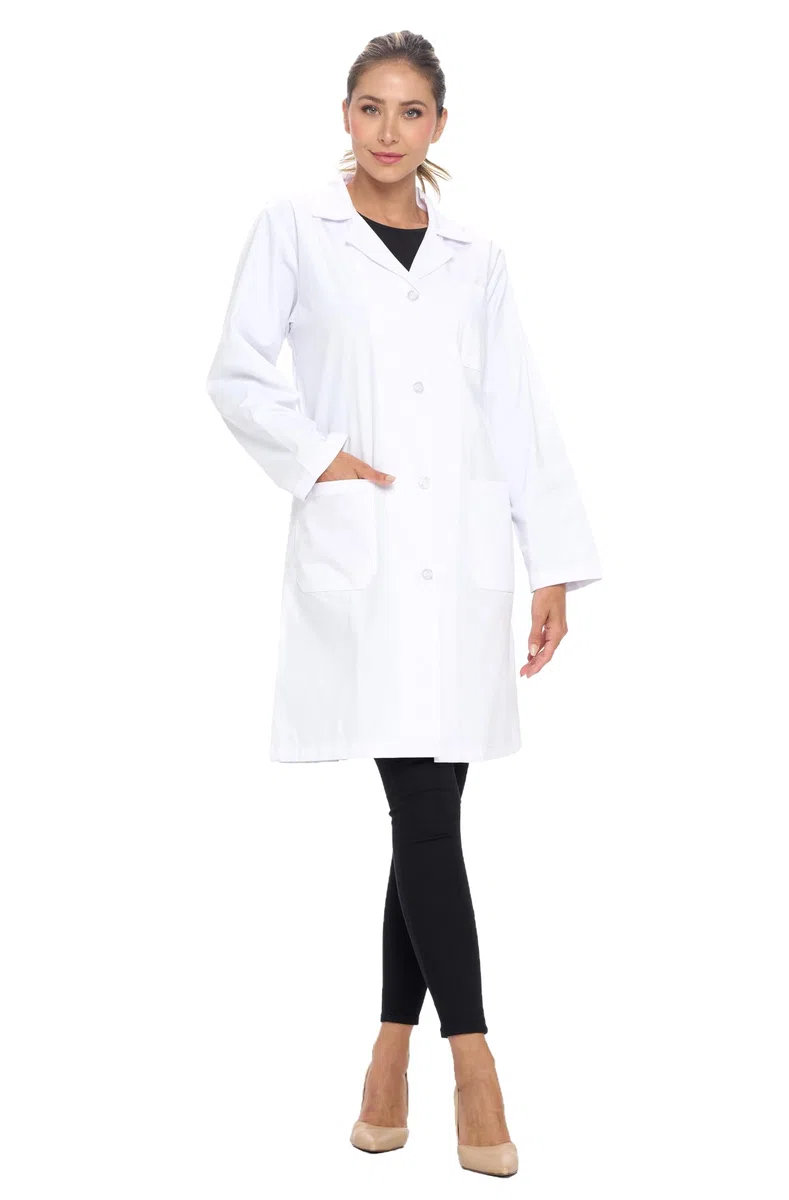 Natural Uniforms Unisex 40 inch Lab Coat, White (XXSmall)