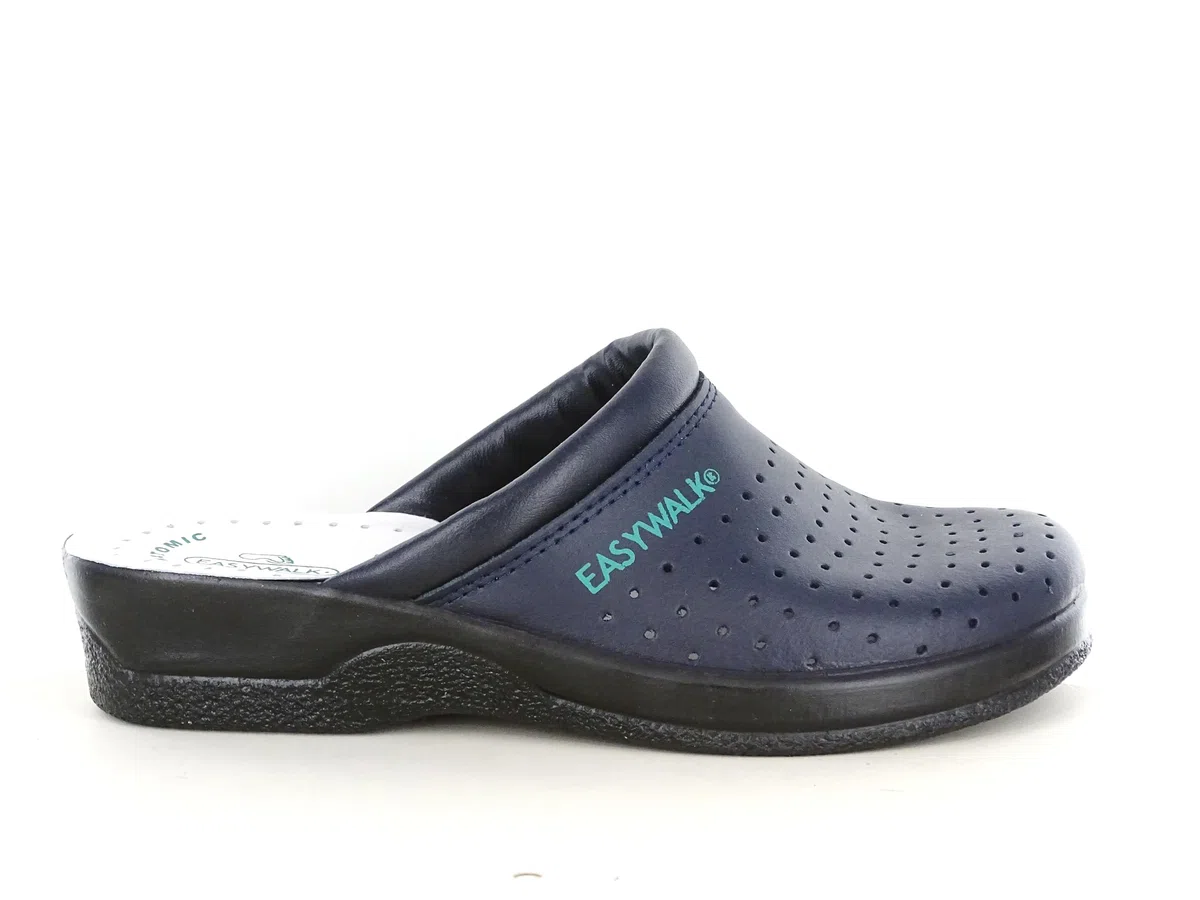 EASYWALK 210 Zuecos Mules Zapatillas Zapatos de Cuero, Mujer