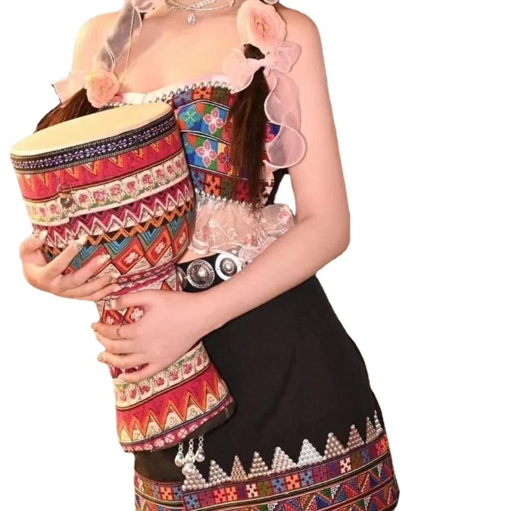 XIALON Túnica tibetana china Hanfu traje tibetano estilo étnico traje de dos piezas negro
