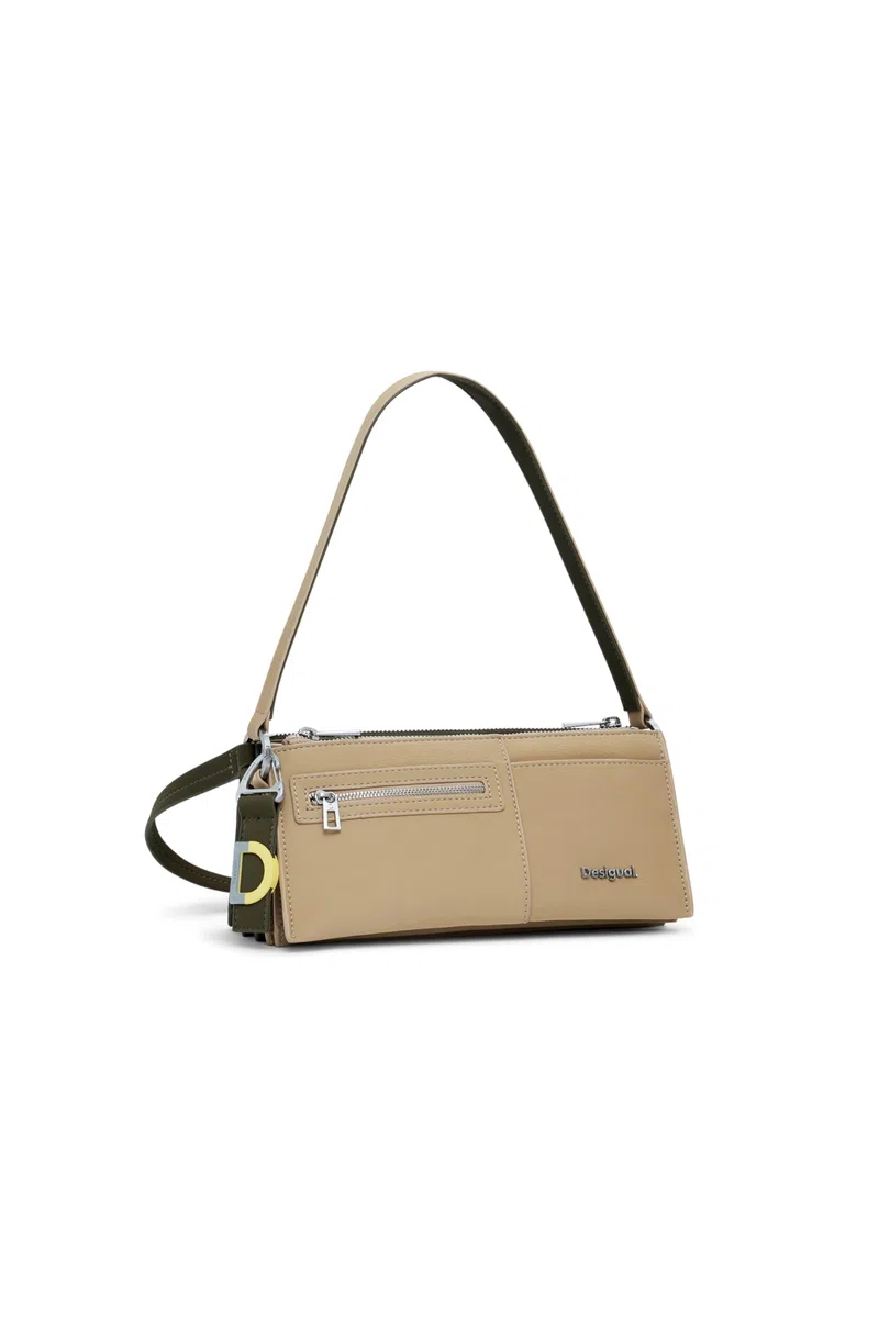 Desigual bolso de hombro bolso bandolera Delta Nova Shoulder Bag Beige arándano