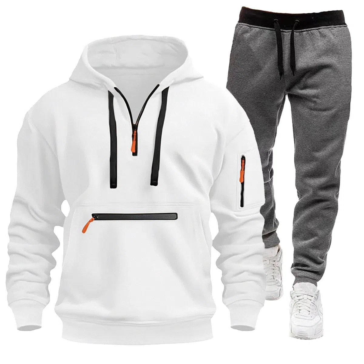 Conjunto completo de sudadera con capucha y pantalones deportivos para