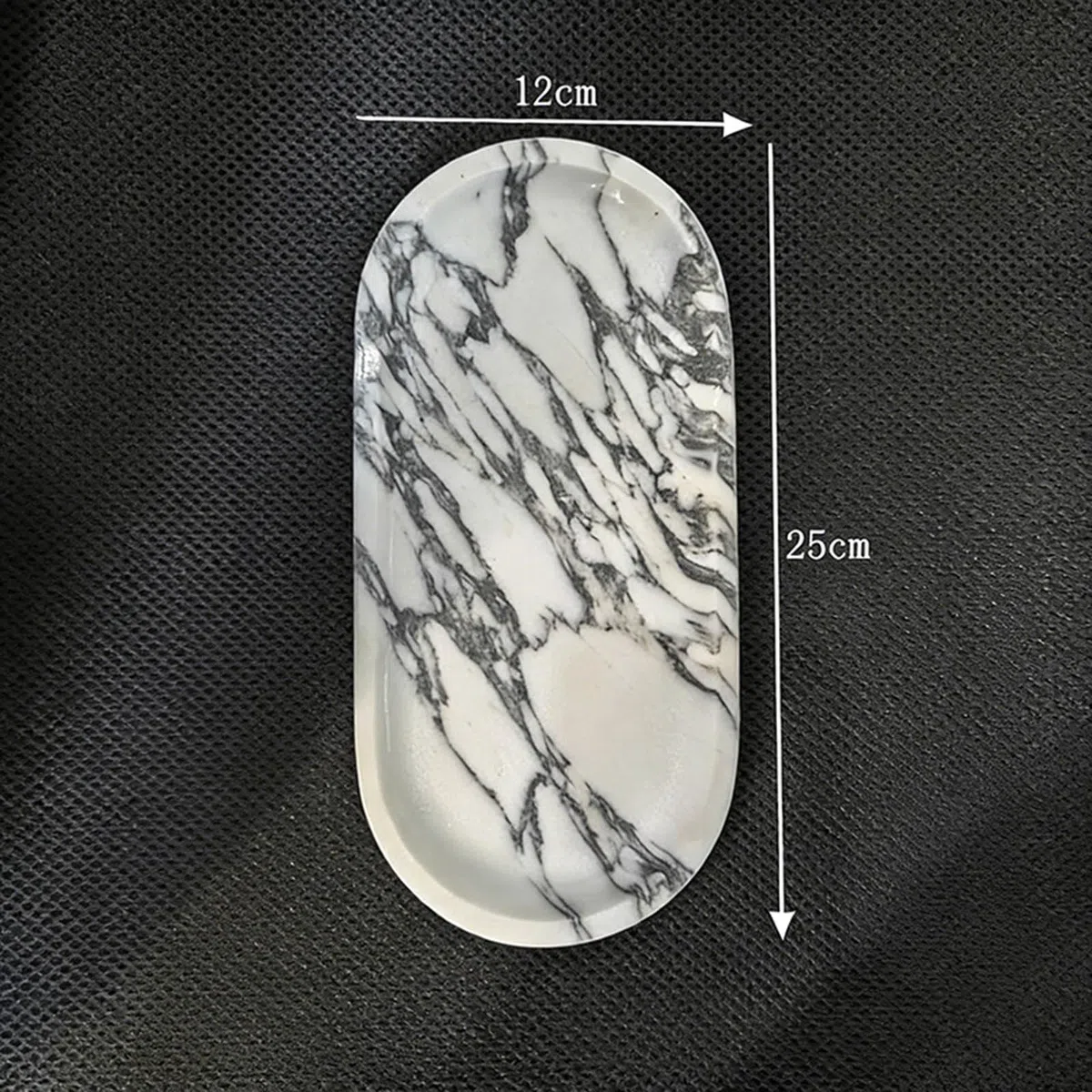 Bandeja Decorativa de mármol Hecha a Mano de Calidad, Guardar Joyas y un pequeño Organizador de Almacenamiento Esencial para baño Lujosa Bandeja de tocador de mármol Hecha