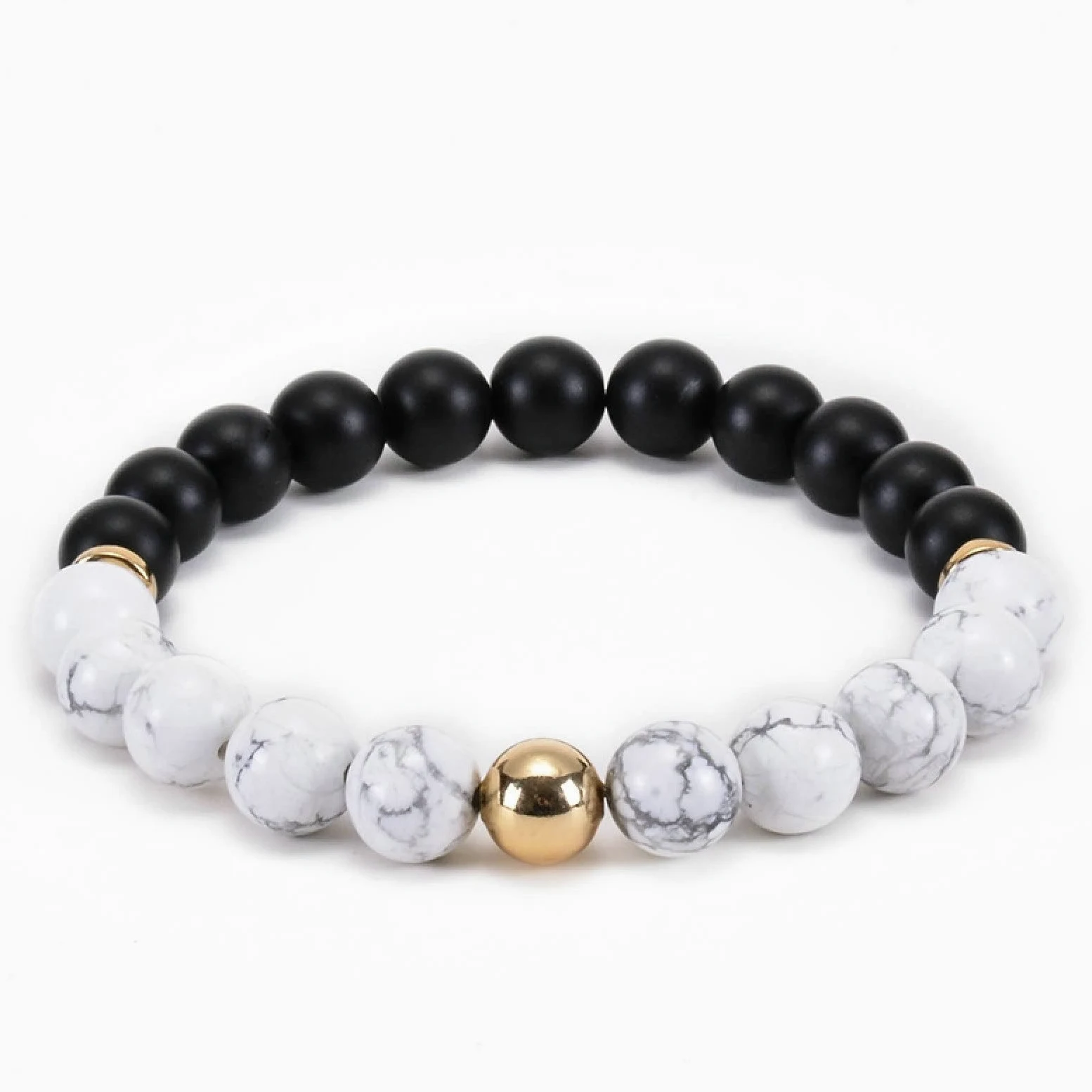 Pulsera difusora de aceites Esenciales para Mujer, Piedra de Lava, Pulsera de Piedra Natural de 8 mm, Pulseras elásticas para Hombre de 17 cm