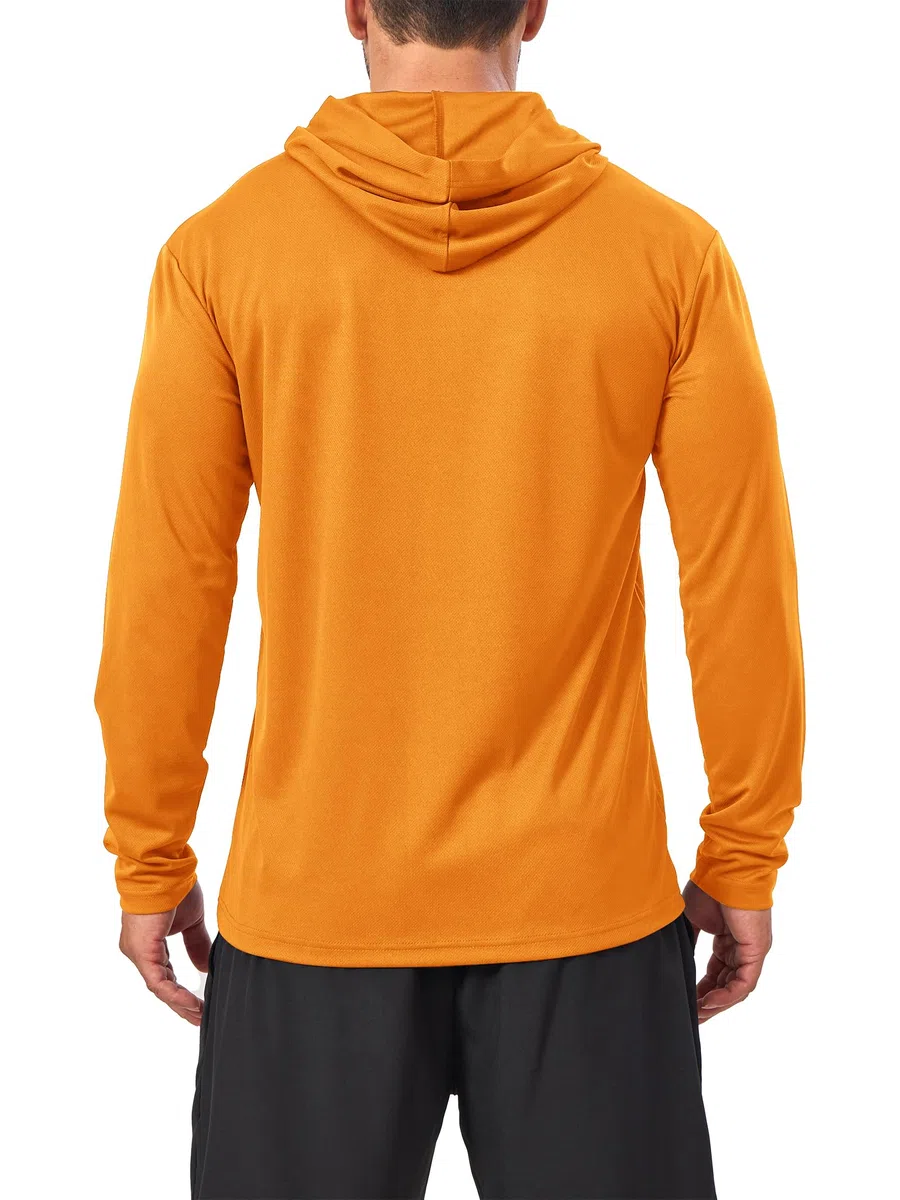 Paquete de 5 camisetas con capucha de manga larga para hombre, protección solar, protección solar, protección solar, protección solar, protección solar, ligera, de secado rápido, para pesca al aire