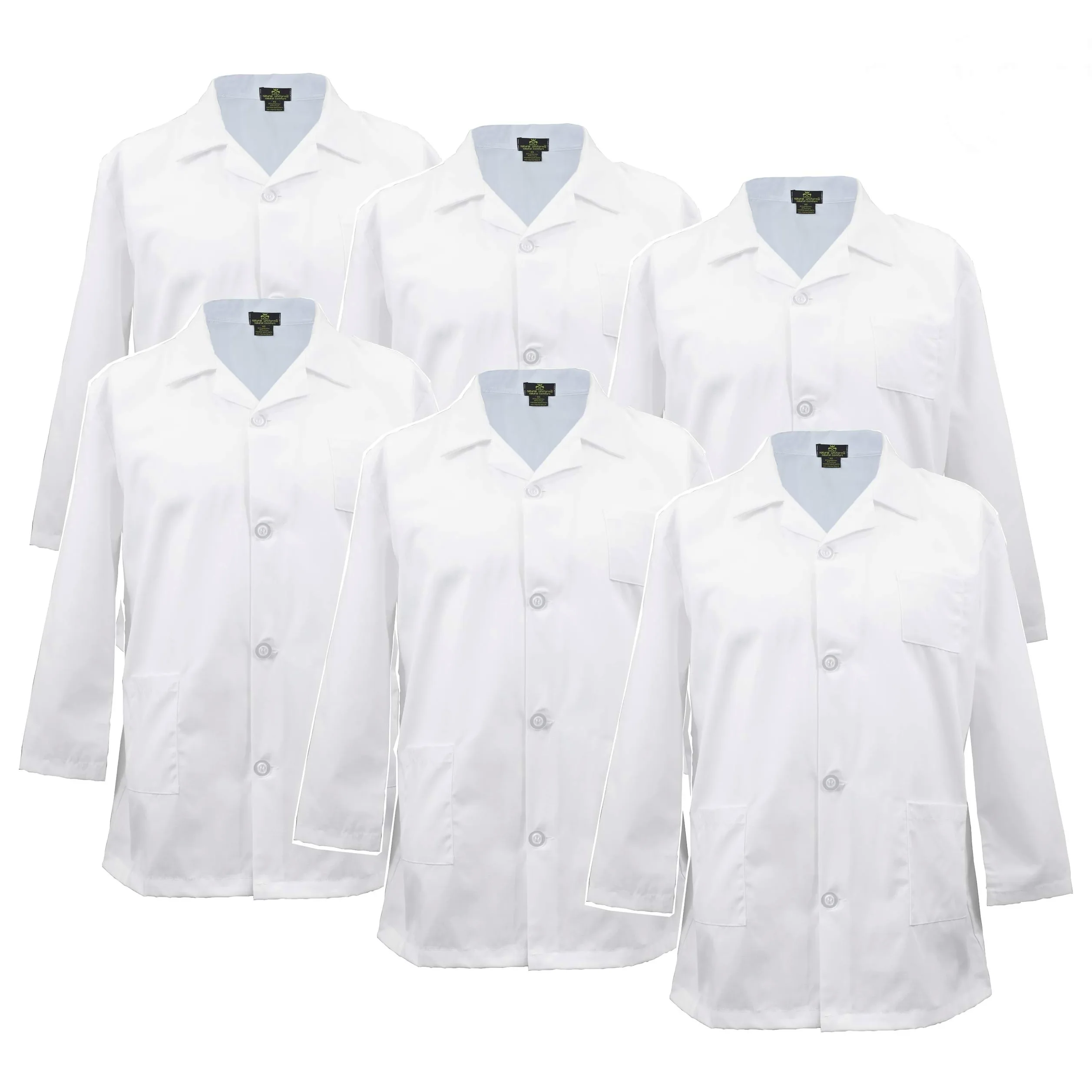 Natural Uniforms niño Bata de laboratorio 43687 6pk blanca