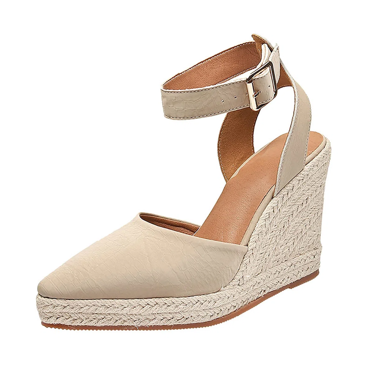 Genérico Alpargatas Mujer Cuña Primavera Verano Anchas Mujer Cuña Plataforma Calzado Esparteñas Zapatos de Tacón Elegantes Vestir Sandals Alpargatas Valencianas Fiesta Verbenas