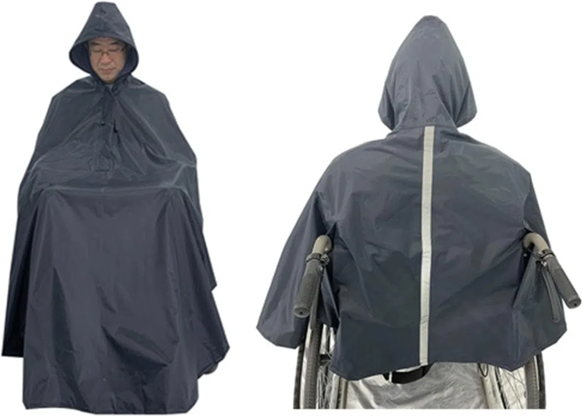 Poncho impermeable para silla de ruedas, funda protectora con capucha, diseño resistente al viento, tiras reflectantes para protección contra la lluvia en sillas de ruedas y scooters de movilidad