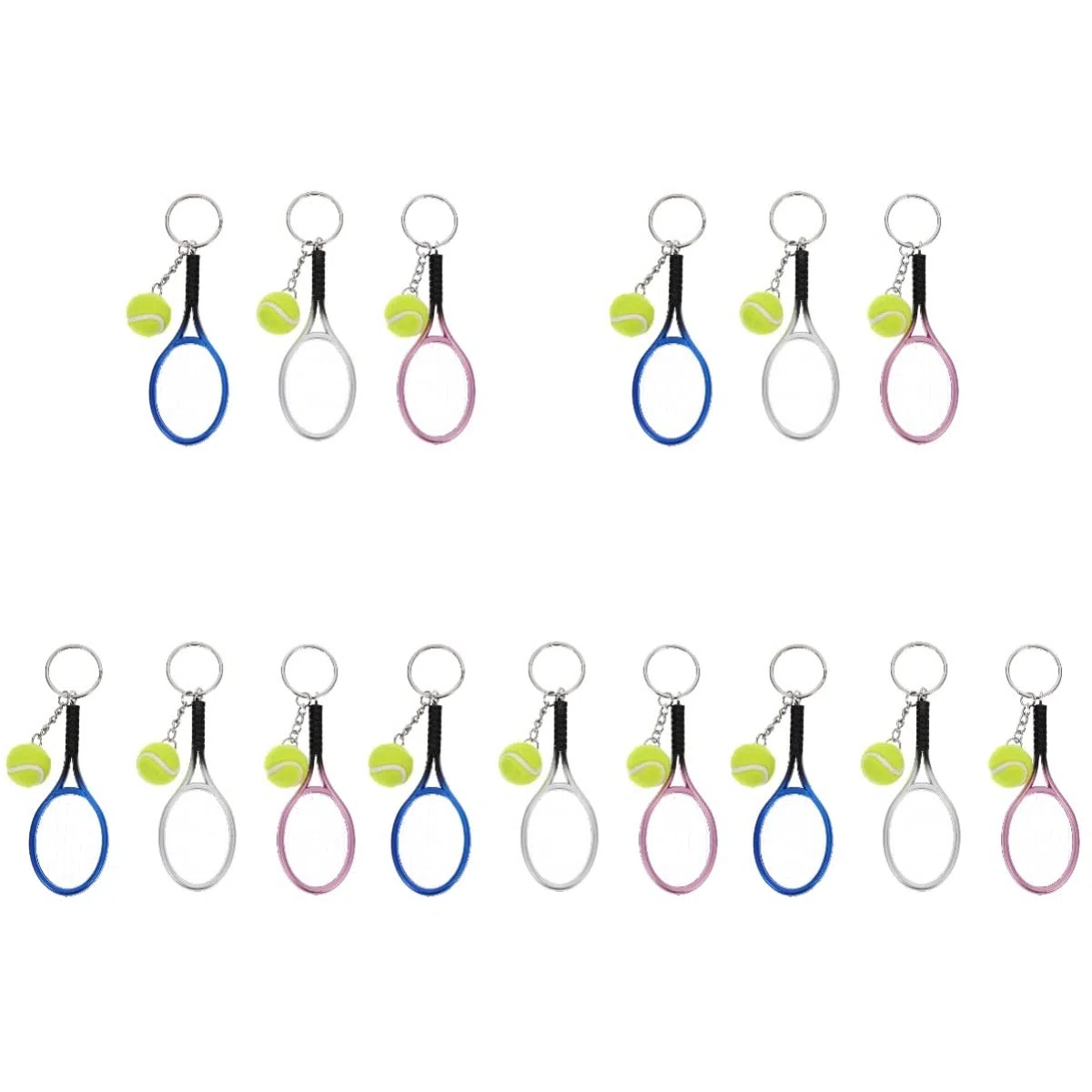 NUOBESTY 6 Uds. Recuerdos de Regalo Mini Colgantes Niños Premios Deportivos Carnaval Llavero Rellenos Clave Multifunción Mujeres Portátil Apretar Jugador Cadenas Llavero Adornos