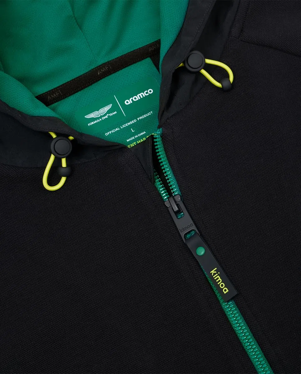 Kimoa - Sudadera ASTON MARTIN F1 2024 Fernando Alonso - Sudadera Hombre con Capucha, Sudadera Cremallera Hombre - Tejido Reciclado