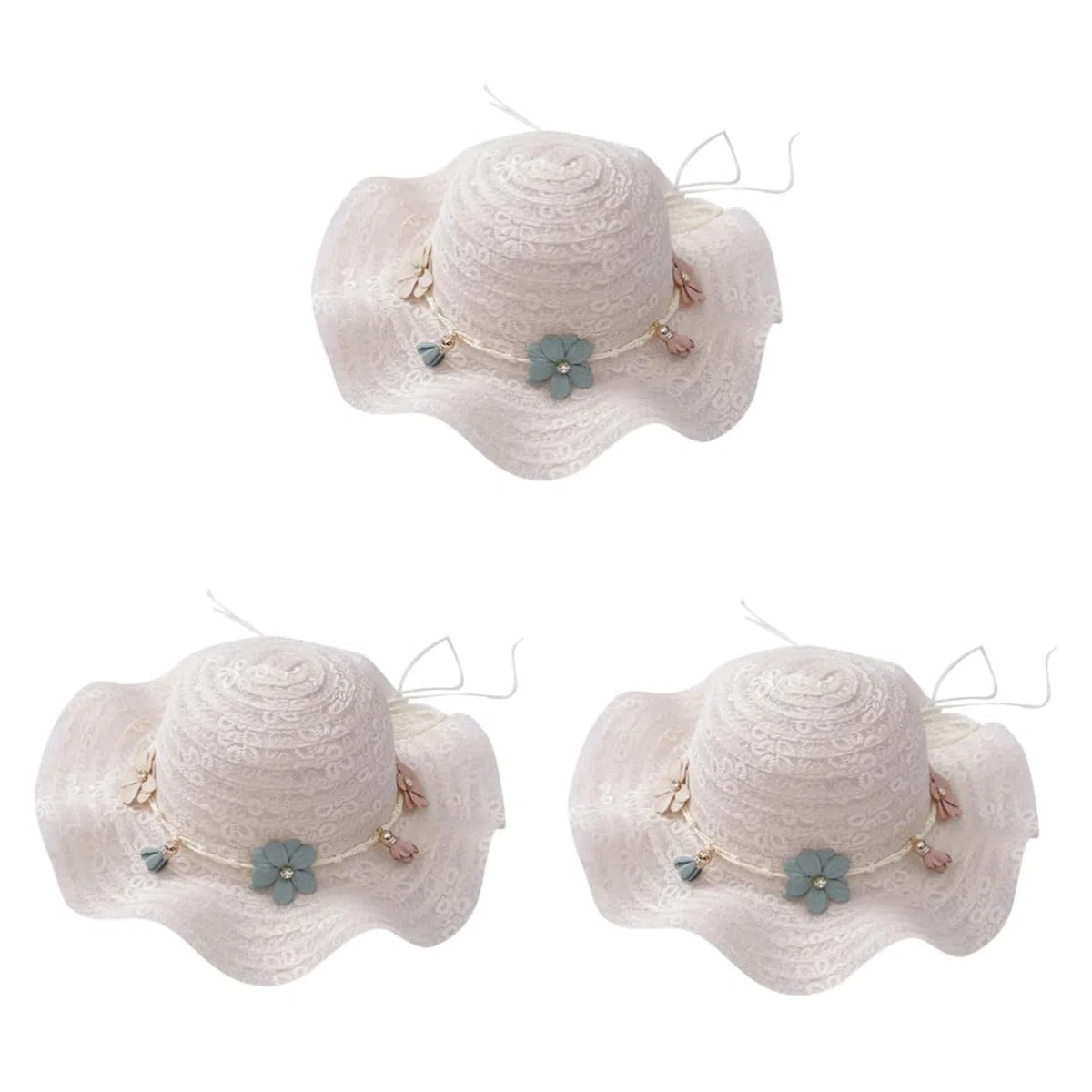 Holibanna Sombrero de ala Ancha Tarro de Almacenamiento de Monedas bebés Sombrero de bebé Concha Sombrero de Playa para Sombrero de Copa Sombrero para Bambú