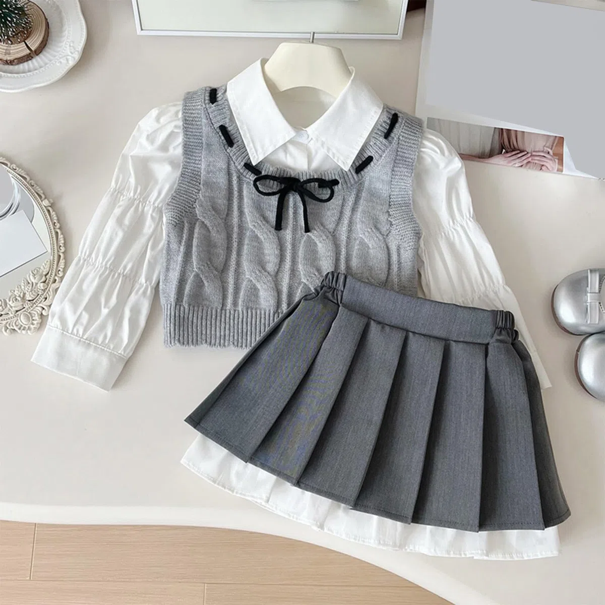 Genérico Ropa infantil para niñas,traje de casa dos piezas Verano Conjunto Chaleco Camiseta y Pantalones Cortos Conjuntos Niñas juego chalecos bebé traje niños 1 a 6 años