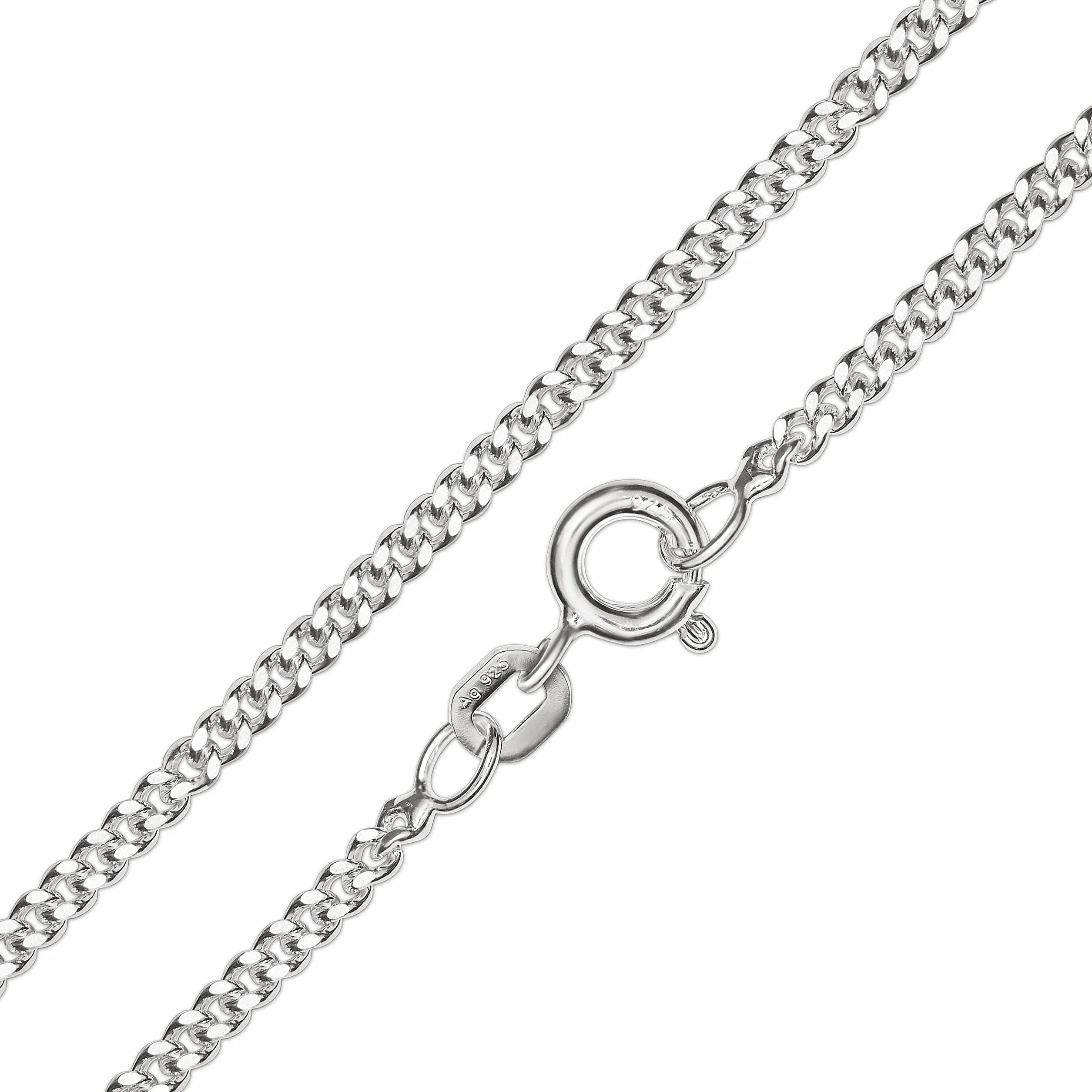 CLEVER SCHMUCK Cadena de plata de ley 925 con colgante de estrella de David, 14 mm, brillante y cadena de 45 cm, en estuche de joyería, color crema