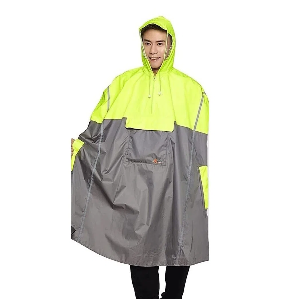 Chubasquero Impermeables Chaqueta De Ciclismo para Hombres Mujeres Adultos Cubierta De Lluvia Pesca Escalada Impermeable Ponchos De Lluvia Impermeables(Oranje)