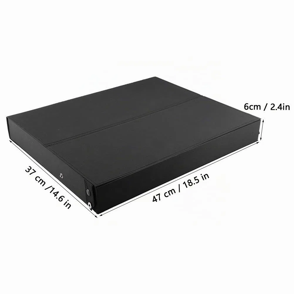Dioche Estuche organizador para gafas de sol, 18 rejillas, caja de almacenamiento con botones de metal a presión, para almacenamiento de gafas, 47 x 37 x 6 cm