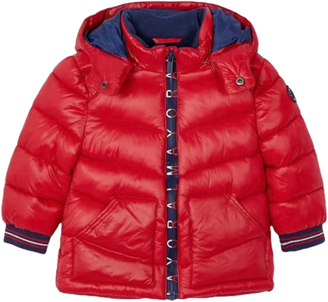 Generico Chaqueta acolchada para bebé, detalles de invierno, chaqueta de invierno con capucha extraíble, parka cálida bic suspendida – Plumón en varias tallas – Chaqueta acolchada para bebé 2416