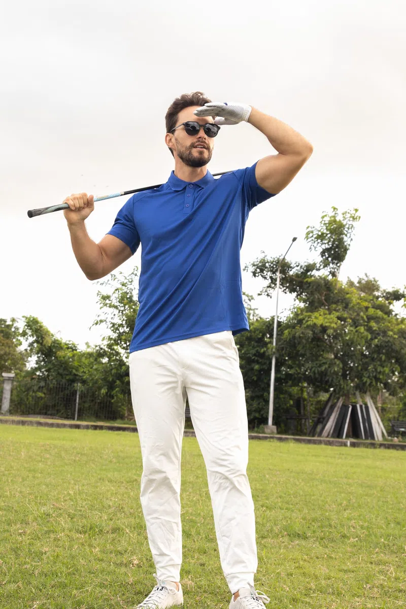 ZENGVEE Polo Uomo Manica Corta Sportiva Golf Tennis T-Shirt Asciugatura Rapida Traspirante