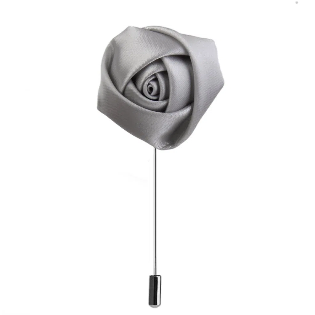 Broches de Solapa Plateados de poliéster para Hombre - Accesorio para Trajes, Blazers y Corbatas