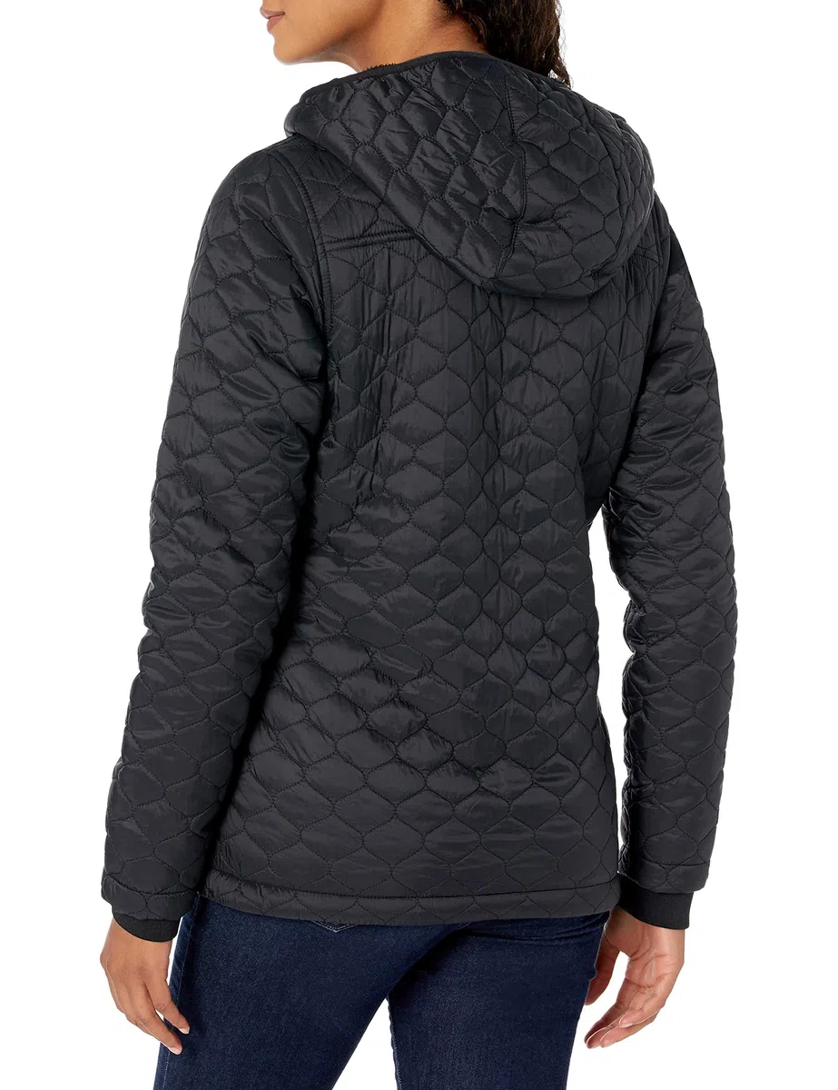Amazon Essentials Mujer Chaqueta Acolchada Ligera con Cremallera Completa, Resistente al Agua, con Capucha y Forro de Sherpa