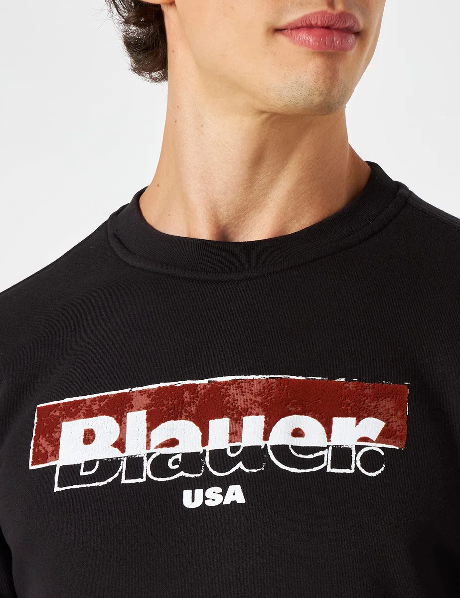 Blauer Felpa Girocollo Sudadera para Hombre