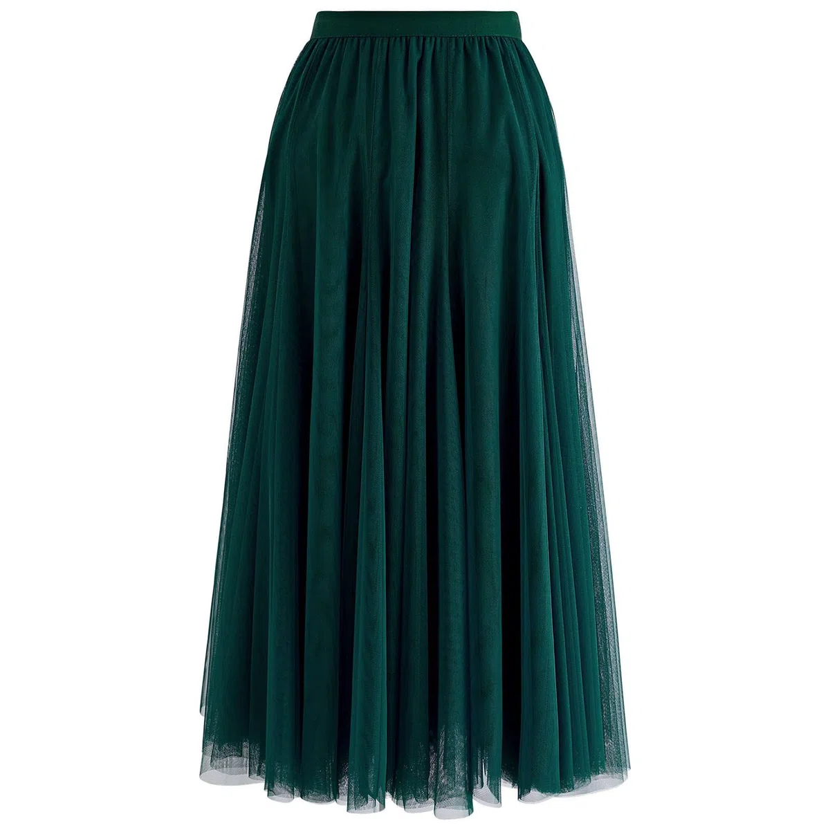 Chicwish Falda Larga para Mujer, Color Lila, Crema, Gris, Rosa/Negro, Multicapa de Malla, Ballet, Ballet, tutú, Falda Larga en línea A