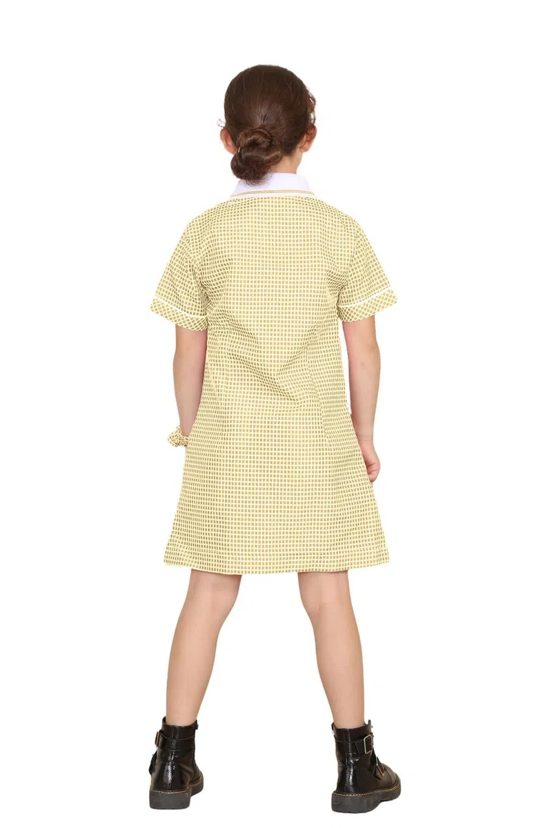 Vestido escolar a cuadros para niñas, paquete de 2 unidades, manga corta, con cremallera, plisado, uniforme escolar, vestido de verano a cuadros con bolsillos y pelo enrollado, edades de 3