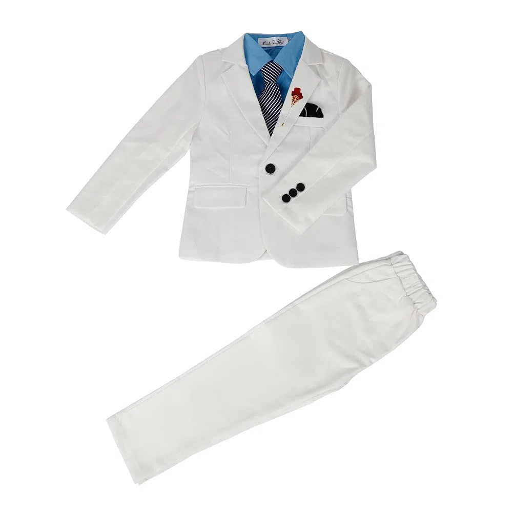 Traje de Boda para 2-12 Años Niños Trajes de Ajustado Traje Formal a Cuadros Trajes de Ceremonia para Niños Graduación Traje Chicos Conjunto de Traje Elegante para Bautizo Comunión Traje de Esmoquin