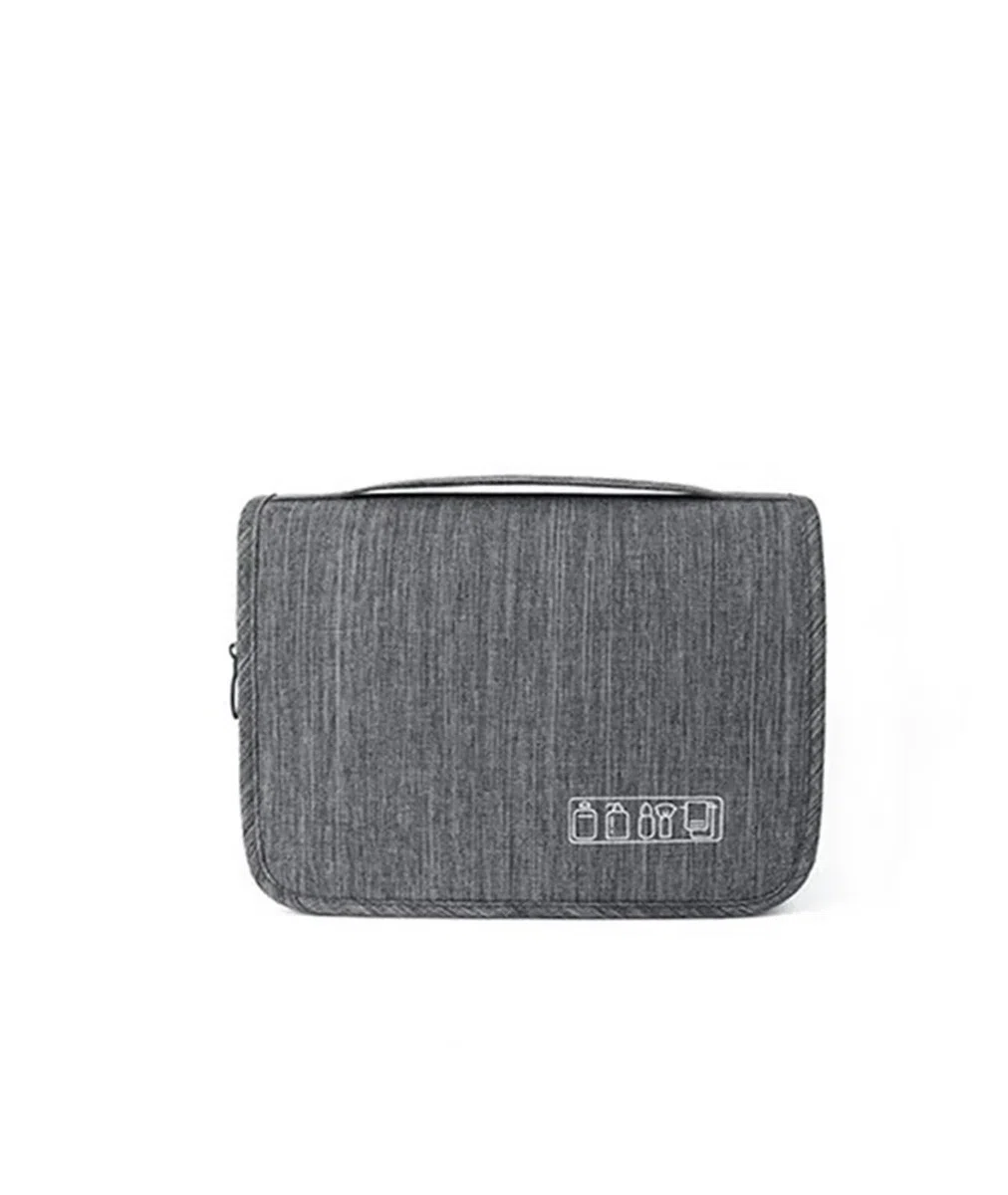 Neceser De Viaje Neceser portátil con gancho colgante impermeable for mujer, bolsa de almacenamiento de cosméticos for baño, estuche de maquillaje de viaje de gran capacidad for hombre Para Viajar(Gre