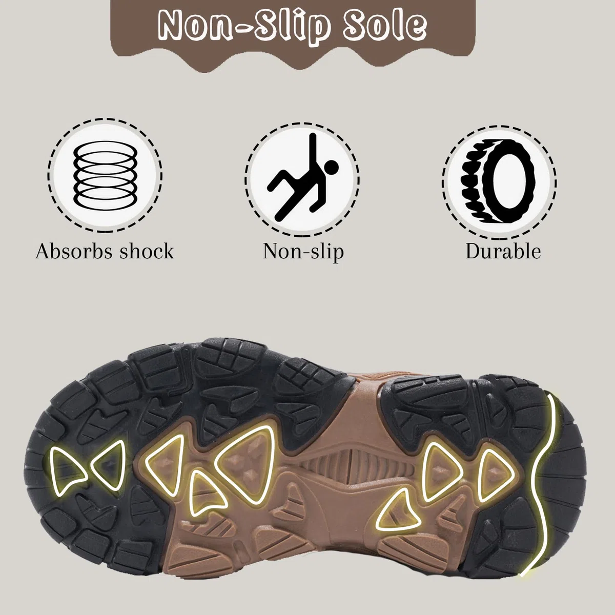 Botas de senderismo para niños, impermeables, para caminar, para exteriores, ligeras, para senderismo, camping, escalada, Brown, 39 1/3 EU