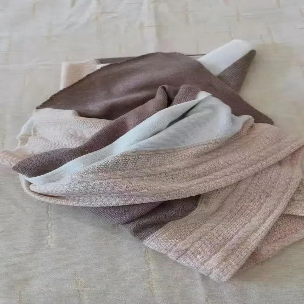 180 * 80cm Bufanda de Cachemir de Invierno para Mujer Pañuelo Suave y cálido para esquí al Aire Libre Bufandas de Mujer Chal de Punto con Costura de Moda