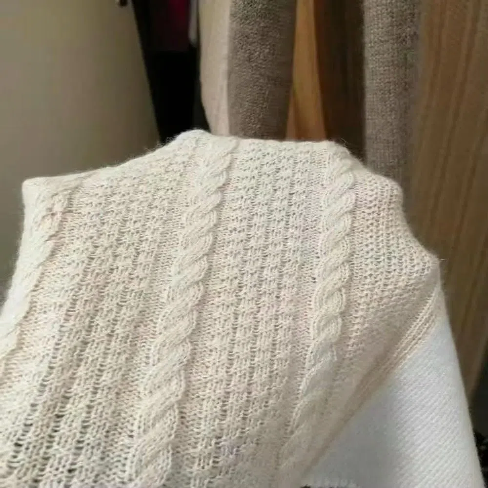 180 * 80cm Bufanda de Cachemir de Invierno para Mujer Pañuelo Suave y cálido para esquí al Aire Libre Bufandas de Mujer Chal de Punto con Costura de Moda