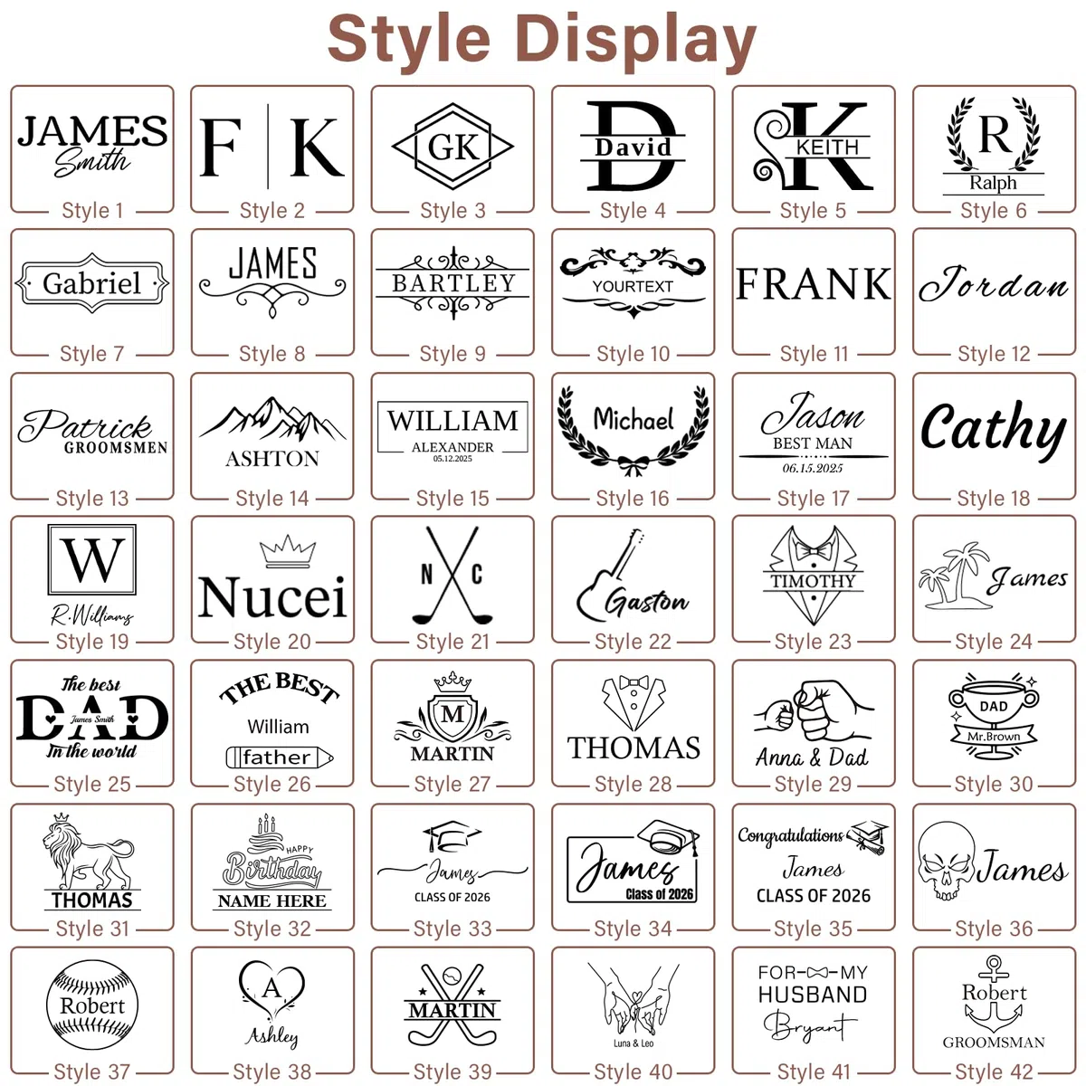 PUREFLY Neceser para hombre, Style01, L, Personalizado