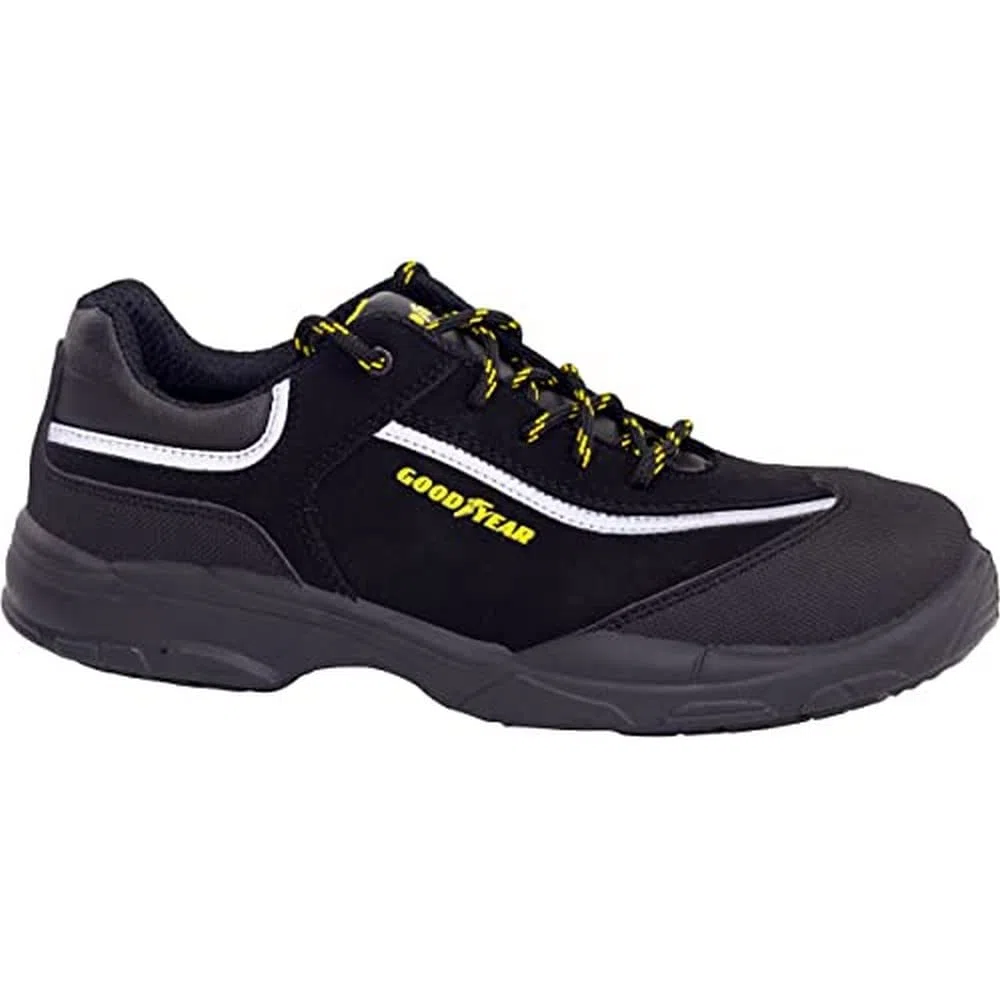 Goodyear G1388601C - Zapatos de Seguridad Unisex - Nobuk Negro S3 SRC - Protección y Durabilidad - Ideal para Diversas Actividades Laborales - Talla 38