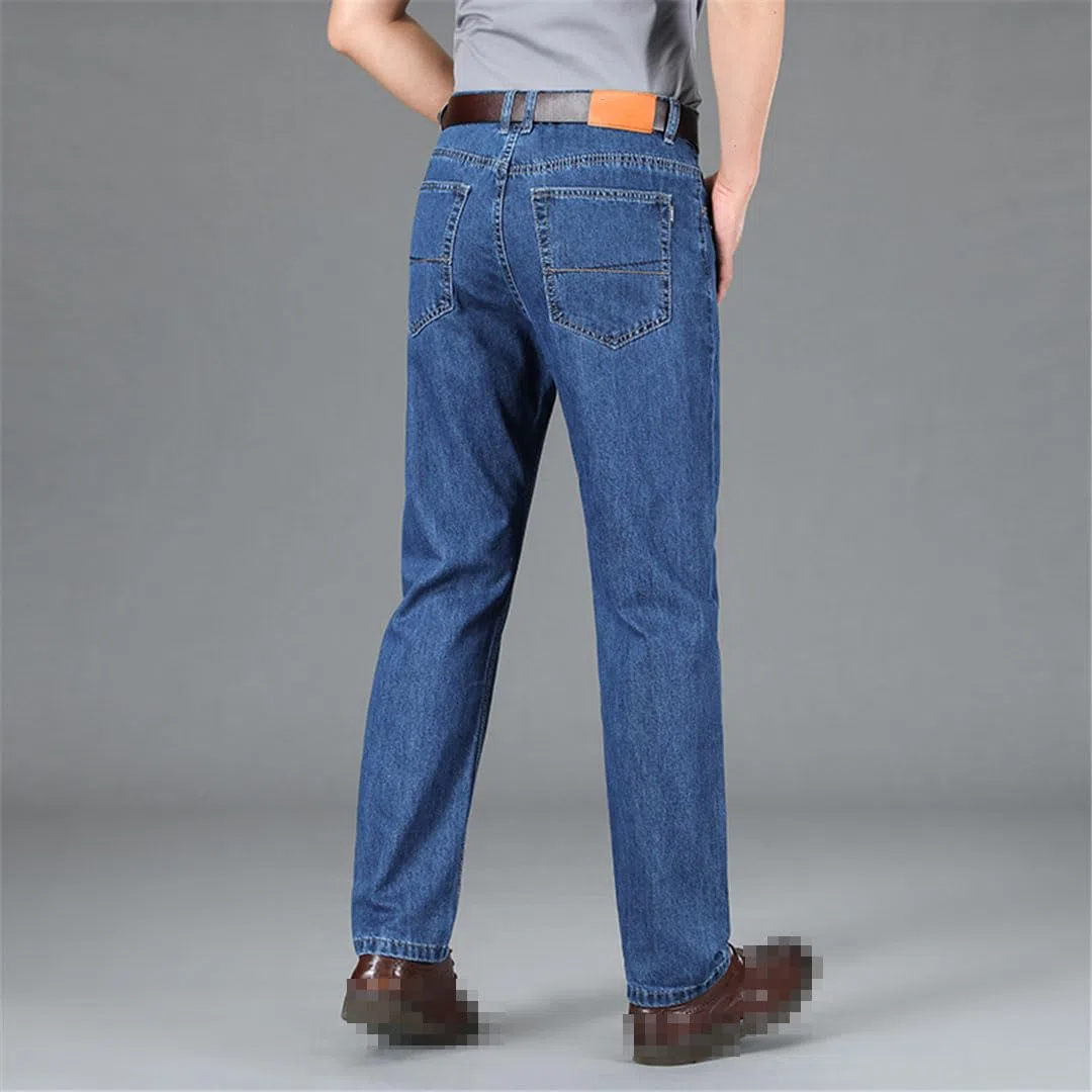 Vogrtcc Pantalones De Mezclilla Rectos De Negocios para Hombres Pantalones Vaqueros De Talla Grande