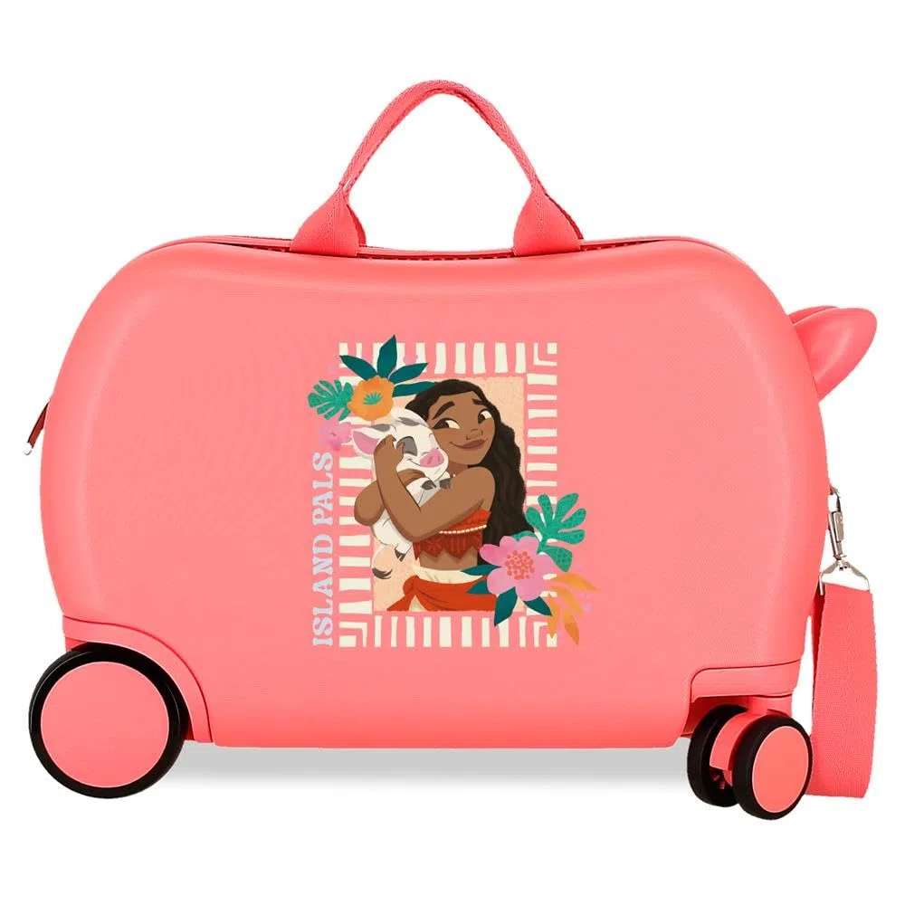 Joumma Disney Vaiana Sea Vibes Maleta Infantil Coral 45x31x20 cm Rígida ABS 24,6L 1,76kg 2 Ruedas Dobles Equipaje de Mano