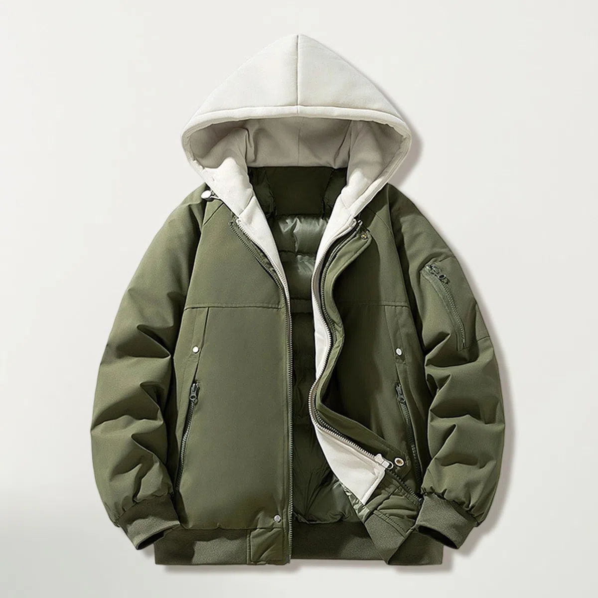Abrigo Hombre Chaqueta Negra Hombre Abrigos De Paño Abrigo Tres Cuartos Largo Parka Invierno Chaqueta Militar Tres Cuartos Parka Entretiempo Parkas Invierno Chaquetas De Plumas Acolchada Men Warm